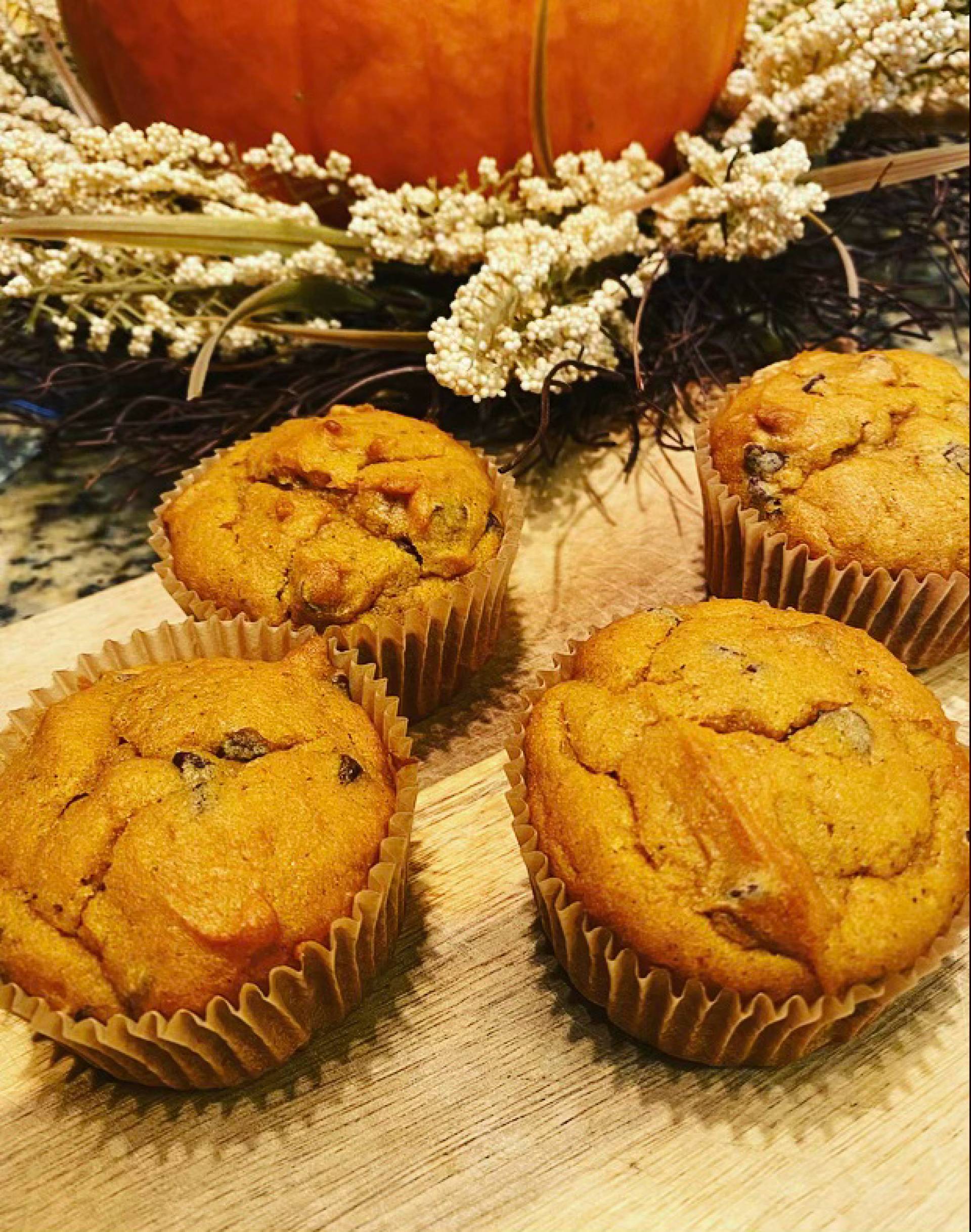 Pumpkin Chocolate Chip Muffins-Gluten Free Now Available!
