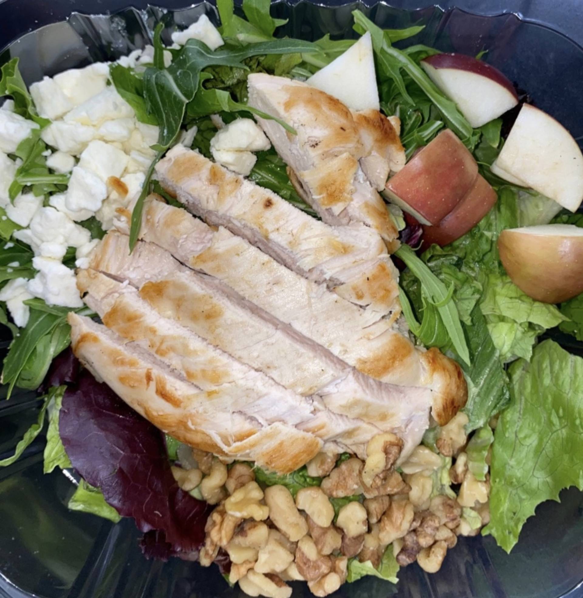 Apple and Walnut Salad with Grilled Chicken